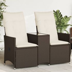 Reclining Garden Sofa Brown