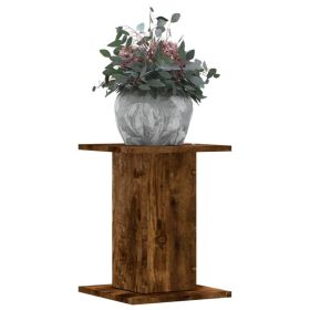 Plant Stands 2 pcs Smoked Oak 11.8x11.8x15.7" Engineered Wood